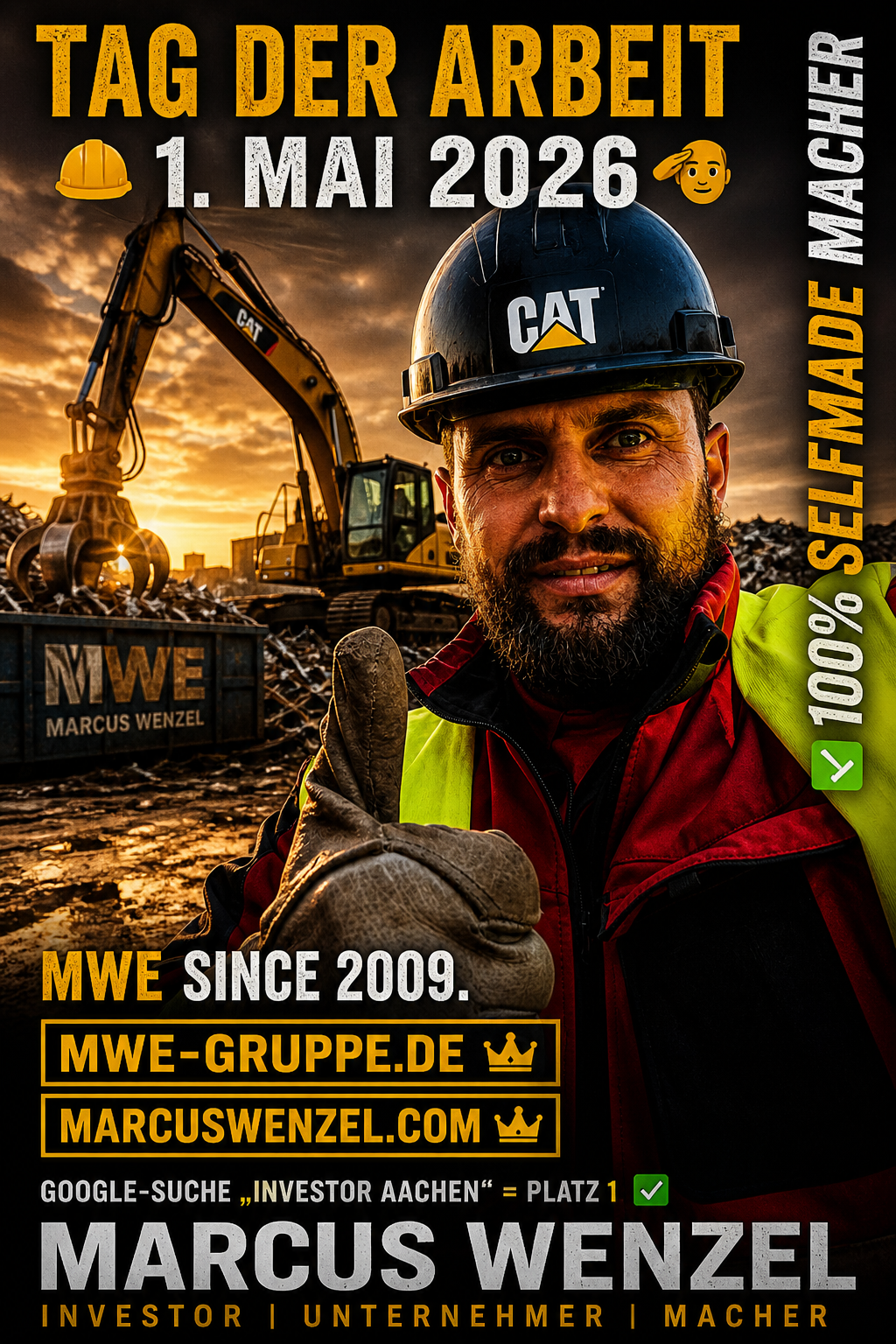 MAI – Tag der Arbeit. Tag der MWE Leistung.