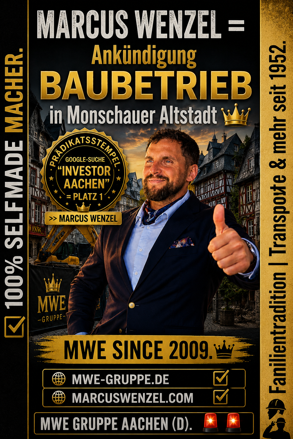 MARCUS WENZEL: BAUBETRIEB in Monschauer Altstadt folgt